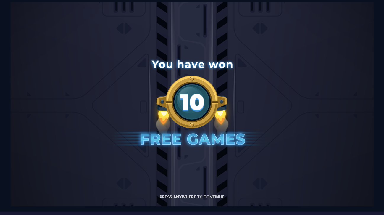 Jumper slot — Du har vunnit 10 Gratis Spel skärm